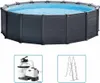 INTEX 26384GS Frame Pool 478x124cm Graphit Set Produktbild-Vorschau 14