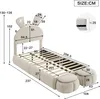 MODFU Kinderbett Polsterbett 90×200 mit warmfarbene LED, Produktbild-Vorschau 7