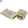 Damen Winter Faux Kaninchen Pelz Kunstleder Fingerlose Produktbild-Vorschau 4