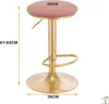 Luxus BarHocker – Samt – Rosa/Gold – Ohne Rückenlehne – Produktbild-Vorschau 3