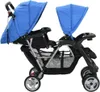 Tandem-Kinderwagen Stahl Blau und Schwarz Produktbild-Vorschau 4