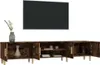 A TV stand with a television mounted above it, and decorative items on the stand. Produktbild-Vorschau