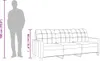 vidaXL 3-Sitzer-Sofa Schwarz 180 cm Kunstleder Produktbild-Vorschau 7