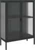 vidaXL Příborník černý 75x35x105 cm sklo a ocel Náhled obrázku produktu 2