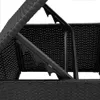 CLORIS Gartenhocker mit Kissen Schwarz 55x55x37 cm Poly Produktbild-Vorschau 7