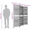 Paravent 3-tlg. Braun Poly Rattan Produktbild-Vorschau 10