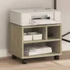 vidaXL Stojak na drukarkę z kółkami dąb sonoma 41x32x34,5 Podgląd zdjęcia produktu 2