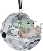 A crystal ornament of Grogu (Baby Yoda) in his pram. Produktbild-Vorschau