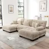 Narożna sofa z tkaniny szenilowej w kształcie litery U, Podgląd zdjęcia produktu 3