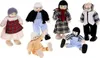 A group of six wooden dolls arranged on a white background. Náhľad obrázku produktu
