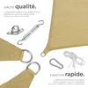 Voile d’ombrage SUNNY - 3 x 5 m, sable Voir les images du produit 3