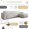 AX LIVING Couch Sofa L Form Didim mini Weiß 310 cm breit, Produktbild-Vorschau 5