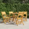 Gartenstühle 4 Stk. Klappbar 55x61x90 cm Massivholz Teak Produktbild-Vorschau 2