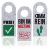 FunX Filz Türanhänger Türschild 3er Set "Bin im Meeting", Produktbild-Vorschau 1