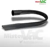 A black flexible vacuum cleaner crevice tool is displayed on a white and gray gradient background. Produktbild-Vorschau