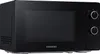 A black Samsung microwave oven is shown from a three-quarter angle against a white background. Produktbild-Vorschau