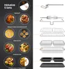 Collage of accessories and food items for an air fryer. Náhľad obrázku produktu