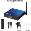 The image shows the contents of a package for a TX98 pro Android TV Box. Podgląd zdjęcia produktu