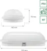 Spectrum LED Außenleuchte Wandlampe Weiß oval IP54 20W Produktbild-Vorschau 14
