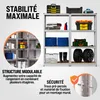 MONZANA® Étagère charge lourde 4 niveaux 170x75x30cm Voir les images du produit 5