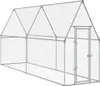 vidaXL Cage à poules argentée 400x100x190 cm Acier Voir les images du produit 1