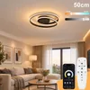 Slimme LED-plafondlamp, zwart, Ø 50 cm. Plafondlamp met app Productafbeelding-voorbeeld 1