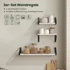 EUGAD 3er Set Wandregal, Hängeregal, Küchenregal hängend, Produktbild-Vorschau 6