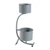 Blumenständer 'Almelo' 63x29x21cm Metall Grau Produktbild-Vorschau 2