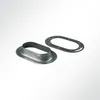 Lysel® Ovalöse 42x22 mm, (BxL) 22x42mm in grau (10 Stück) Produktbild-Vorschau 1