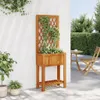 vidaXL Pflanzkübel mit Rankgitter & Ablage 55x29,5x152 cm Produktbild-Vorschau 3