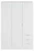 3-türiger Kleiderschrank - Weiß, für Schlafzimmer 52x121 cm Produktbild-Vorschau 1