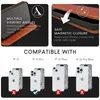 NALIA Custodia flip in vera pelle per iPhone 15 Pro, cover Anteprima dell’immagine prodotto 4