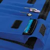 A close-up view of a blue messenger bag, showing a smartphone in a pocket and two pens resting on top. Anteprima dell’immagine prodotto