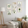 Boho Leinwand Poster Set, Salbeigrüne Geometrische Produktbild-Vorschau 4