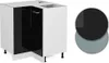 Eckschrank für Hausrat Vicco R-Line Schwarz Hochglanz 75.6 Produktbild-Vorschau 6