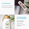 Intirilife Trinkflasche aus Glas mit Zeitmarkierung in Weiß Produktbild-Vorschau 3