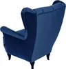 Dunkelblau Ohrensessel aus Velours Falco 86 cm Sessel mit Produktbild-Vorschau 5
