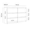 Moderne Kommode HANA M6, Kaschmir 120cm Produktbild-Vorschau 8