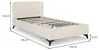 Polsterbett LAVORO Einzelbett 90x200, cremeweiß - Bett mit Produktbild-Vorschau 6