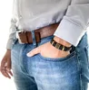 SERASAR | Pánsky Kožený Náramok [Ring] z Stainless Steel | Náhľad obrázku produktu 3