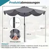COSTWAY Sonnenschirm Ø 270 cm, beidseitig um 30° knickbar, Produktbild-Vorschau 3