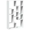 A white, modern bookshelf with an irregular geometric design, against a white background. Anteprima dell’immagine prodotto