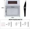 YARDIN LED solární číslo domu z nerezové oceli stříbrné, 2 Náhled obrázku produktu 3