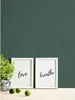 Two framed pictures with inspirational text, a potted plant, and limes on a wooden surface against a dark green background. Produktbild-Vorschau