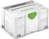 A white Festool Systainer tool case with green accents and branding. Produktbild-Vorschau