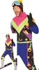80S Karneval Bunter Anzug Retro Skikostüm Erwachsene Ski Produktbild-Vorschau 8