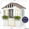 WONDERMAKE® Casetta da gioco in legno per bambini con 2 Anteprima dell’immagine prodotto 5