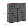 Comodino Relaxdays, L x P x A 100x100x30 cm, metallo, Anteprima dell’immagine prodotto 4