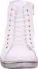 A front view of a white high-top sneaker. Produktbild-Vorschau
