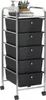 Rollcontainer GINA, chrom/schwarz - Rollwagen mit 5 Produktbild-Vorschau 2